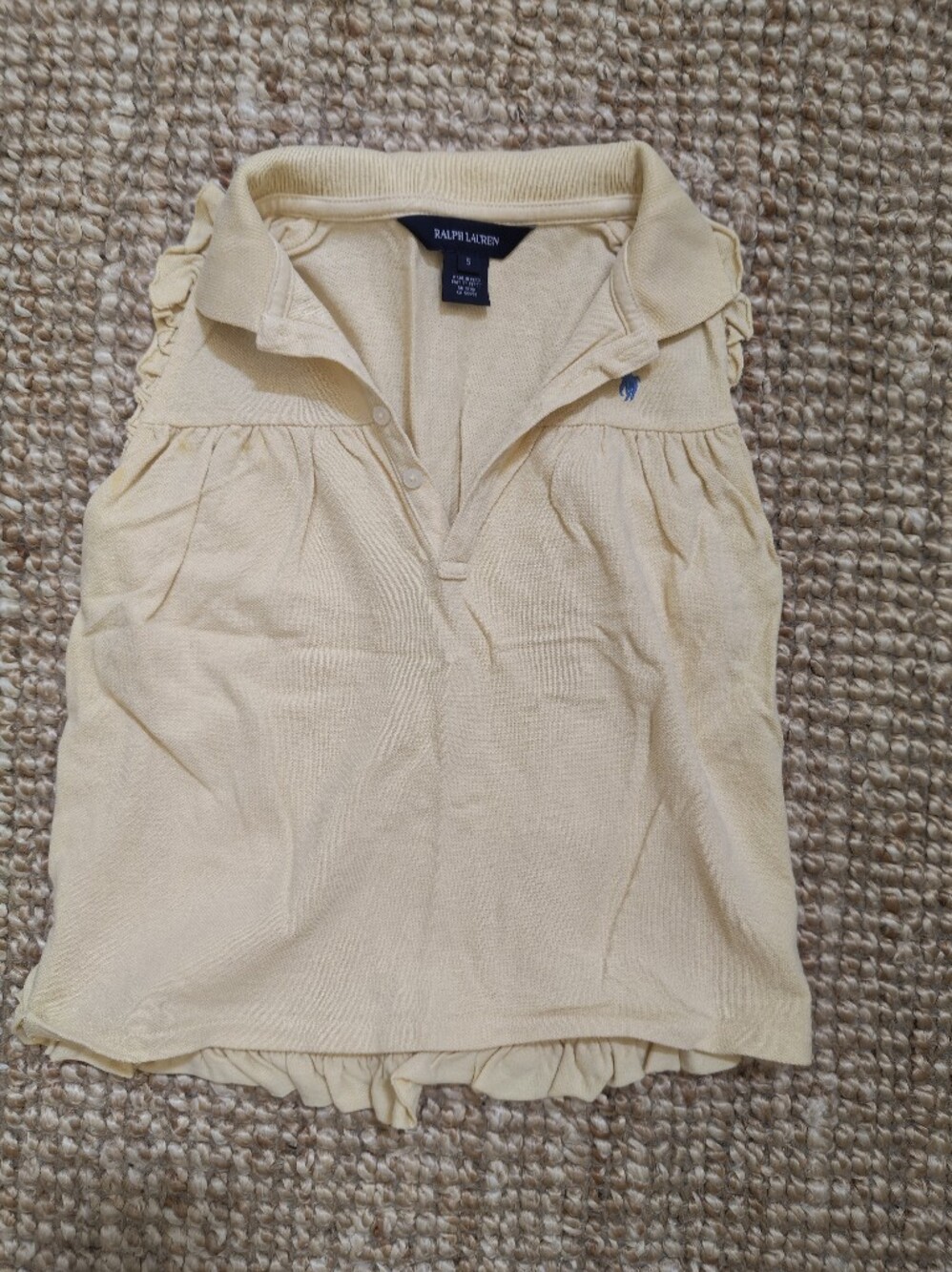 Ralph Lauren Light Yellow Polo Top